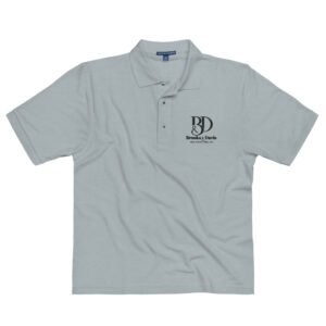 Men's Premium Polo Black Logo - Image 8