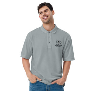 Men's Premium Polo Black Logo - Image 9