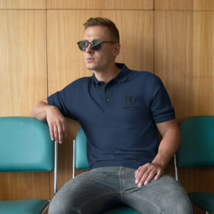 Men's Premium Polo Black Logo - Image 13