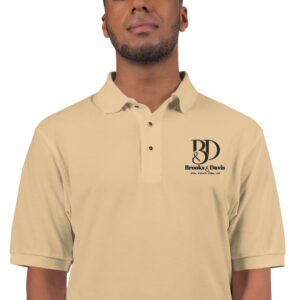 Men's Premium Polo Black Logo - Image 10