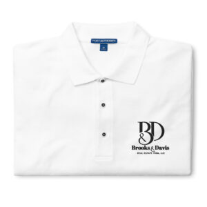 Men's Premium Polo Black Logo - Image 2