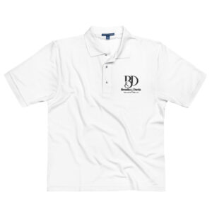 Men's Premium Polo Black Logo - Image 3